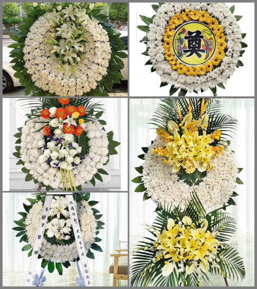 四川成都崇州市道明镇斜阳村花圈速递